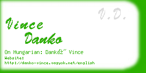 vince danko business card